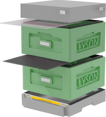 Улей Lyson Рута На 10 Рамок / WR2GG (зеленый/серый)