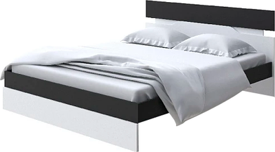 Двуспальная кровать Proson Milton 180x200 (черный/белый)