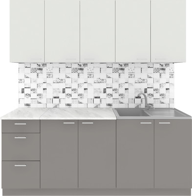 Кухонный гарнитур Агута Альфа 2.0 без столешницы (глиняный серый/холодный серый)