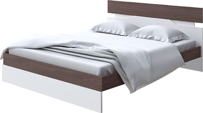 Двуспальная кровать Proson Milton 180x200 (ясень шимо темный/белый)