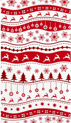 Полотенце Самойловский текстиль Вафельное Рождественские олени 45x60 / 933354