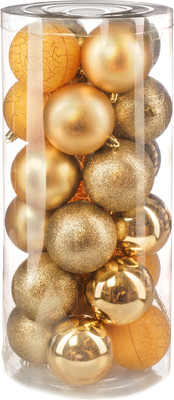 Набор шаров новогодних Ausini VT25-04021-1 (золото, 24шт)