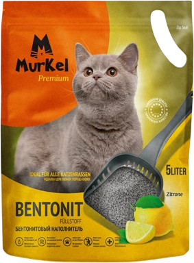 Наполнитель для туалета Murkel Бентонитовый (4кг, лимон)