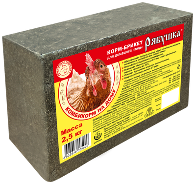 Кормовая добавка для сельскохозяйственных животных Агровит Рябушка корм-брикет (2.5кг)