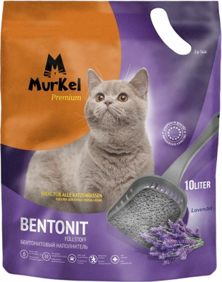 Наполнитель для туалета Murkel Бентонитовый (8кг, лаванда)