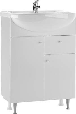 Тумба под умывальник Айсберг Уют 60 Промо с верхним ящиком В1