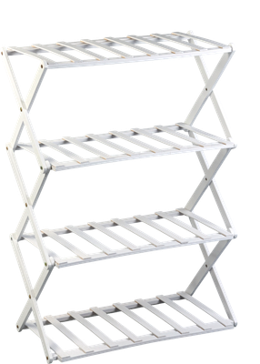 Стойка для цветов GREENGO 4 полки 50x25x68см напольный открытый (белый)