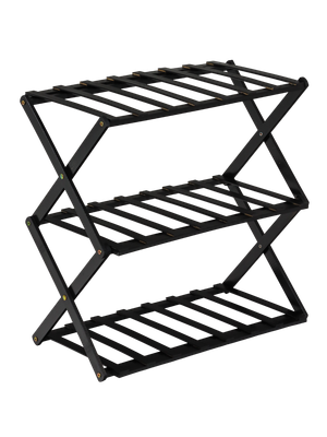 Стойка для цветов GREENGO 3 полки 50x25x46см напольный открытый (черный)