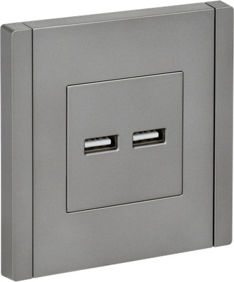 Розетка IEK Forte&Piano FP-U21-D31-K46 (стальной)