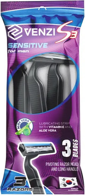 Набор бритвенных станков Venzi S3 Одноразовые (3шт)