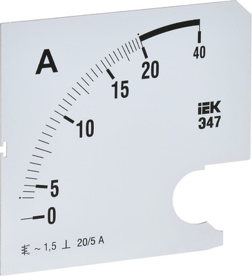 Шкала для амперметра IEK IPA20D-SC-0020