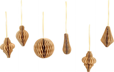 Набор елочных игрушек Золотая сказка 592539 (6шт, крафт)