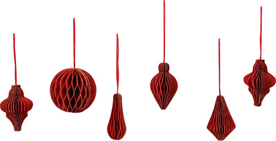 Набор елочных игрушек Золотая сказка 592540 (6шт, бургунди)