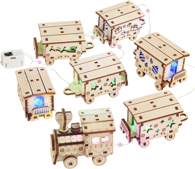 Конструктор Drovo Гирлянда Новогодний паровозик / DRNY08