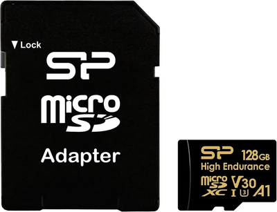 Карта памяти Silicon Power High Endurance microSD 128GB SP128GBSTXDV3V1HSP (с адаптером)