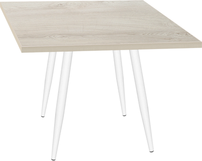 Обеденный стол Sheffilton SHT-TU104/80/80 (белый муар/дуб беленый)