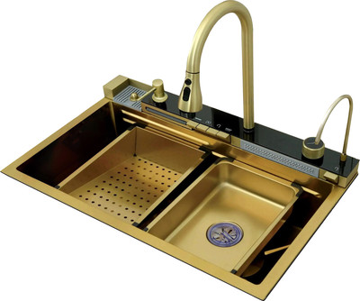 Мойка кухонная со смесителем Cerutti Gloria Nano Gold (золото)