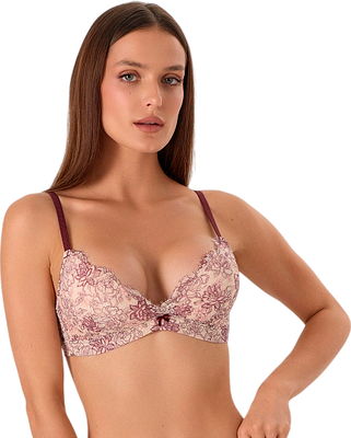 Бюстгальтер Mark Formelle 512474 (р.75A, бордовая абстракция)