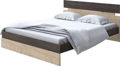 Двуспальная кровать Proson Milton 160x200 (дуб кантербери/бунратти)