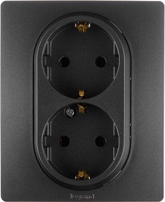 Розетка Legrand Etika / 672672 (антрацит)