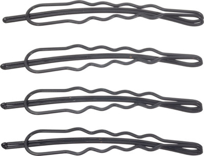 Набор заколок-невидимок для волос Dewal CL3775 (4шт, черный)