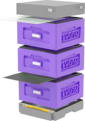 Улей Lyson Рута На 10 Рамок / WR3PUG (фиолетовый/серый)