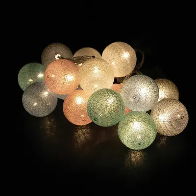 Светодиодная гирлянда Золотая сказка Нить Cotton Balls / 591729 (3м, белый)