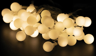 Светодиодная гирлянда Золотая сказка Нить Шарики / 591730 (6м, теплый белый)