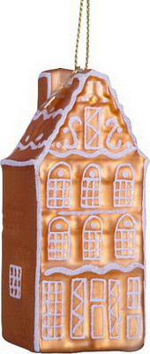 Елочная игрушка Vondels Амстердамский пряничный домик / 3212830090015 (золотой)