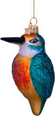 Елочная игрушка Vondels Зимородок / 1232300100015 (синий/оранжевый)