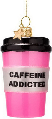 Елочная игрушка Vondels Кофейная кружка / 2250326110015 (розовый)