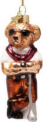 Елочная игрушка Vondels Мишка гольфист / 4250999110037