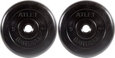 Набор дисков для штанги MB Barbell Atlet d31 5кг (2шт, черный)