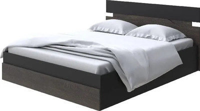 Полуторная кровать Proson Milton с ПМ 140x190 (черный/дуб кантербери)