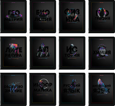 Набор предметных тетрадей Brauberg Majestic Black / 405177 (12шт)