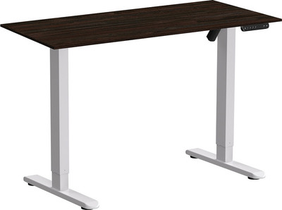 Стол с подъемным механизмом WellDesk WDE Basic 130x67.5х1.8 (белый/дуб термо черно-коричневый)