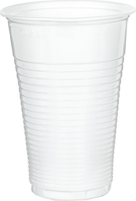 Набор одноразовых стаканов Laima Бюджет / 600934 (100шт, белый)