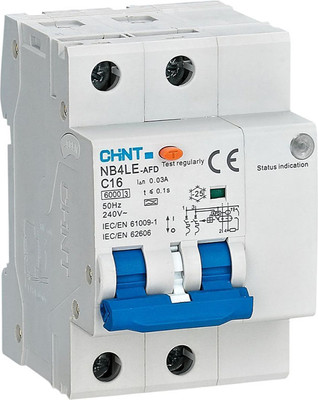 Дифференциальный автомат Chint NB4LE-AFD 2P C16 тип A 30мА / 335356