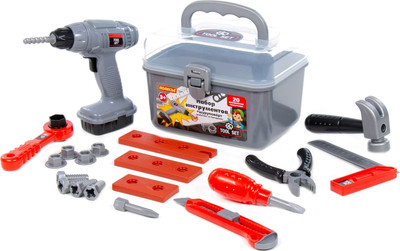 Набор инструментов игрушечный Полесье №72 / 07996 (20эл, в чемоданчике)