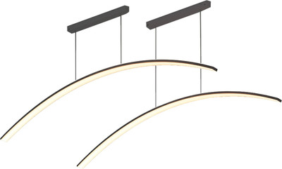 Комплект потолочных светильников AksHome Wave LED 100 см (черный, 2 шт)