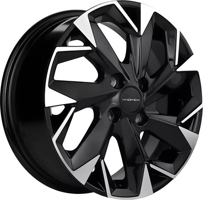 Литой диск Khomen KHW1402 Solaris/Rio 14x5.5" 4x100мм DIA 67.1мм ET 43мм (Black FP)