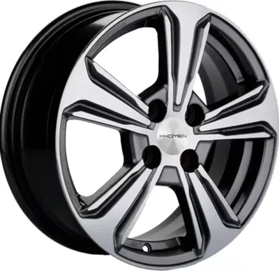 Литой диск Khomen KHW1502 Rio/Solaris 15x6" 4x100мм DIA 54.1мм ET 46мм (G-Silver FP)