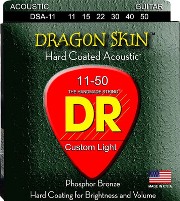 Струны для акустической гитары DR Dragon Skin DSA-11 11-50