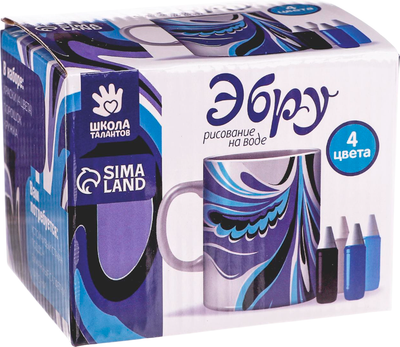 Набор для творчества Школа талантов Рисование на воде Эбру Создай свою кружку / 5163891