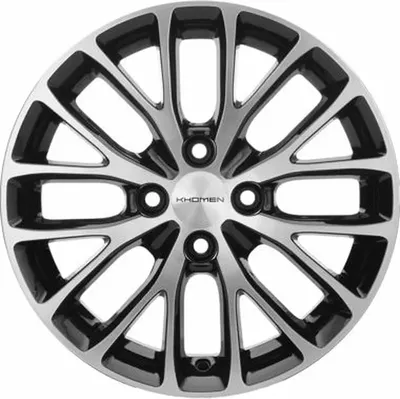 Литой диск Khomen KHW1506 X-Ray 15x6" 4x100мм DIA 60.1мм ET 37мм Black FP