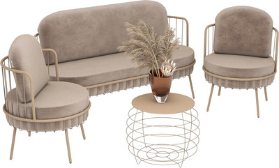 Комплект садовой мебели Sheffilton SHT-DS285 (латте/ассаль/кофейный)