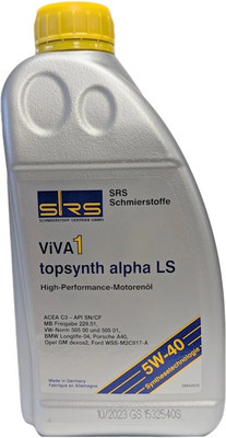 Моторное масло SRS Viva 1 Topsynth Alpha LS 5W40 (1л)