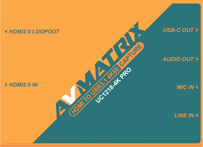 Устройство видеозахвата Avmatrix UC1218-4K Pro HDMI2.0 USB3.1 4K60 / 33022