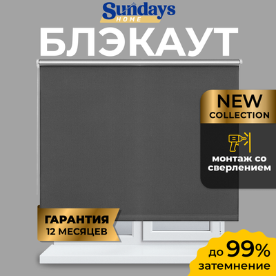 Рулонная штора Sundays Home LM 167-07 130х170 (темно-серый)