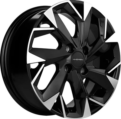 Литой диск Khomen KHW1508 Logan/Sandero 15x6" 4x100мм DIA 60.1мм ET 40мм (Black FP)